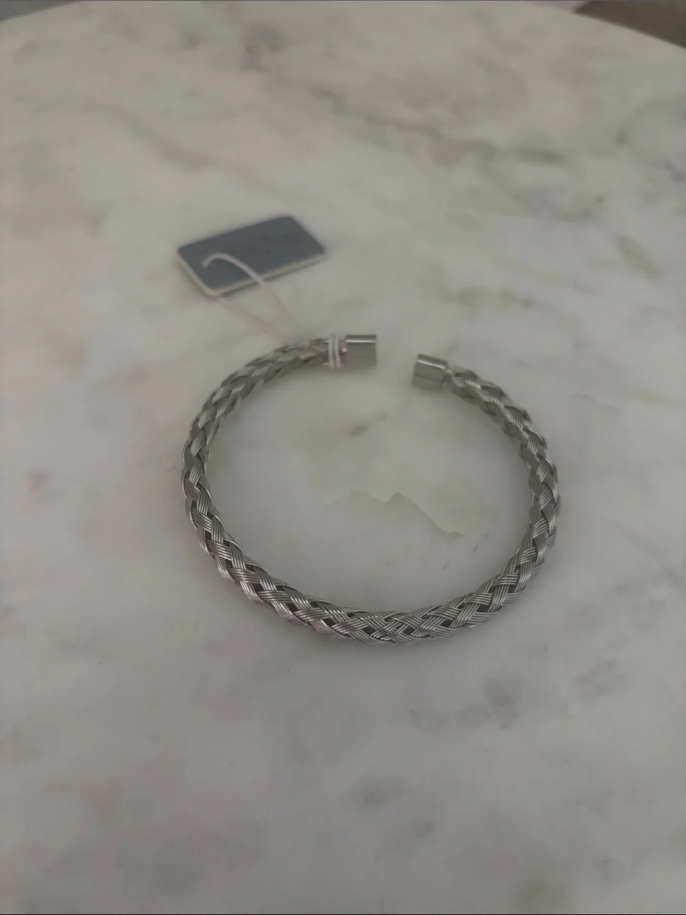 Mia Fiore Sterling Braided Silver Cuff Bracelet
